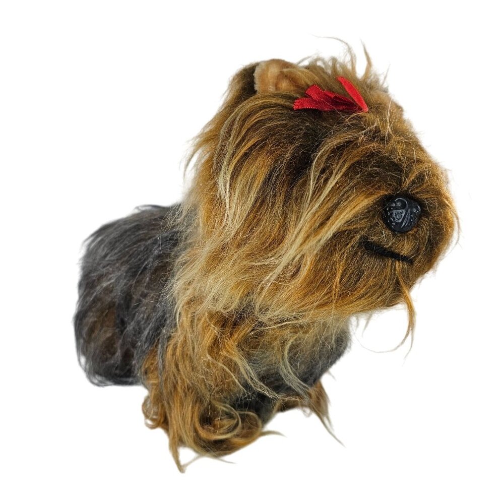 Hermann Teddy Original Yorkie Dog Plush Figurine Yorkshire Terrier Standing